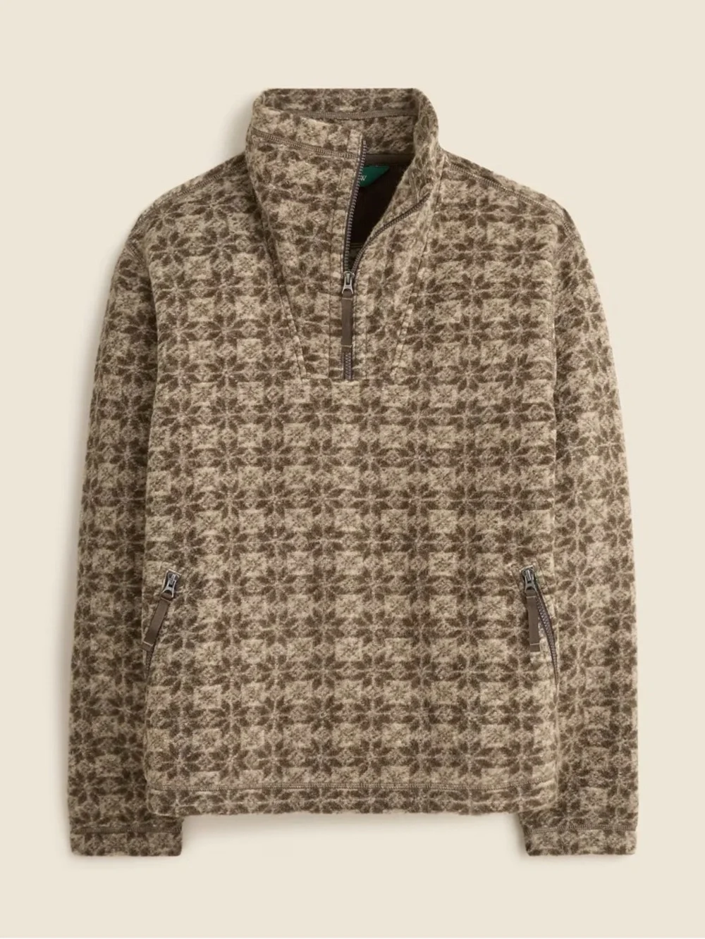 J. CREW Wool-blend sherpa fleece quarter-zip pullover Size S‎ NWT $298 CO180
